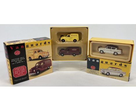 A limited edition box set of Corgi Vanguards British Rail vehicles BR 1002 together with a boxed Corgi Vanguards VA1002 white