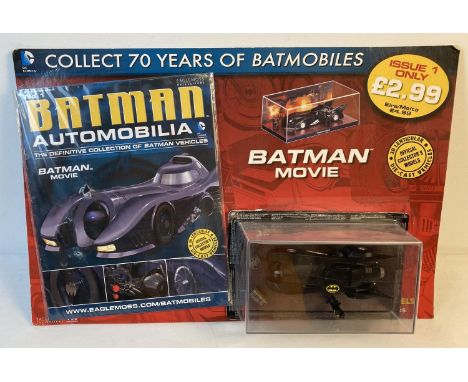 A 2012 Eaglemoss Collections DC Comics Batman Automobilia No. 1, still sealed and on original board backing. Cellophane wrapp