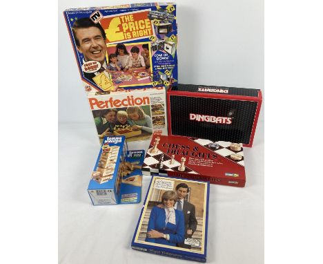 A box of assorted vintage and more modern board games &amp; puzzles. To include: 1982 Peter Pan Playthings The Price is Right