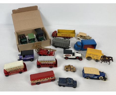 A collection of assorted vintage &amp; modern diecast vehicles to include Corgi, Lesney, Budgie &amp; Lledo. Lot includes: bu