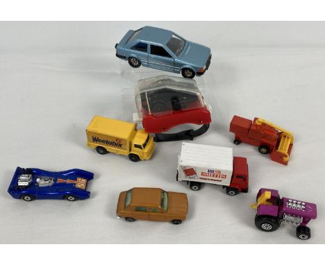 A small collection of assorted vintage diecast vehicles together with an Ertl Wrist Racers Knight Rider car. All in very good