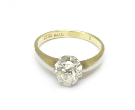 A 9ct gold and diamond ring, 2g, K, approximately 0.5 carat diamond weight