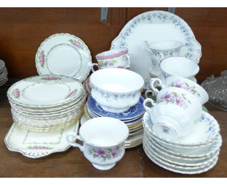 A Wilkinson sandwich set and a collection of teaware