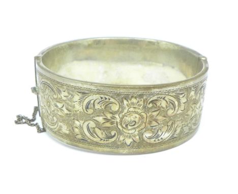 A sterling silver bangle, 48.7g
