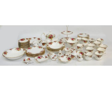 A large quantity of Royal Albert "Old Country Roses" comprising twelve cups and saucers, two sandwich plates, one sugar bowl,