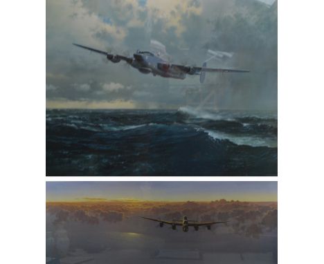 After GERALD COULSON; a signed coloured print "End of an Era", 51 x 67cm, and another after the same artist "The Last Glow", 