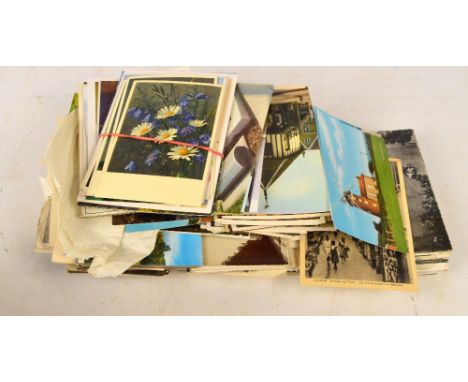 A collection of postcards including topographical to include Britain, South Africa, Italy, etc, some vintage real photo 1930s