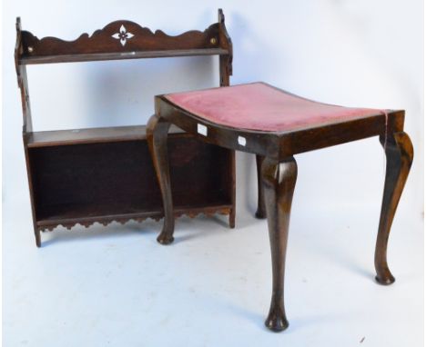 A wall shelf and a stool (2).