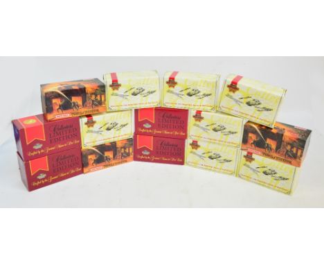 A collection of boxed Matchbox diecast model vehicles including 1929 Morris Light Van Beefeater, Busch Horse Drawn Delivery W