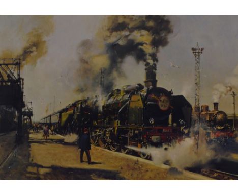 After TERENCE CUNEO (1907-1996); a signed limited edition print "La Fleche d'Or", bearing blindstamp lower left, 161/850, 46 