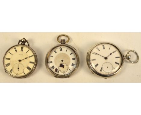 HENRY BEGUELIN OF LOCLE; a Swiss open faced key wind pocket watch, the enamel dial set with Roman numerals and with subsidiar