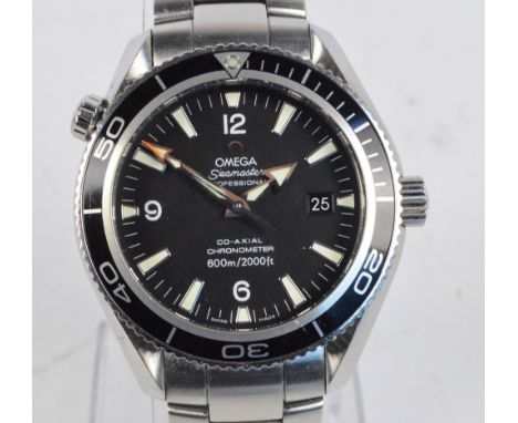 OMEGA; a Seamaster Professional Co-Axel Chronometer, 6M/200ft, the circular dial set with baton numerals and with date apertu