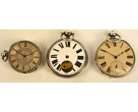 ROBERT POTTER OF LIVERPOOL; an early 19th century silver cased open faced key wind pocket watch, the circular enamel dial set