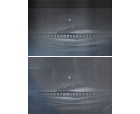 After TREVOR GRIMSHAW (1947-2001); a numbered black and white print "Ribblehead Viaduct", 102/500, 33 x 49cm, framed and glaz