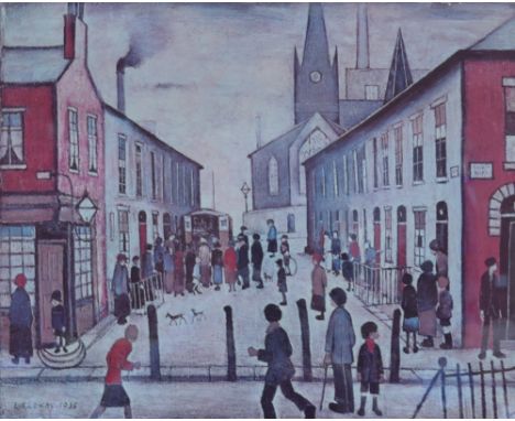 After LAURENCE STEPHEN LOWRY R.A. (1887-1976); a signed limited edition print "The Fever Van", signed in pen lower right and 