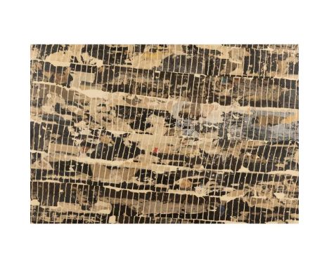 § ‡ Gwyther Irwin (British 1931-2008) Albino, 1963  collaged paper on board  Dimensions:122cm x 183cm (48in x 72in)  Provenan