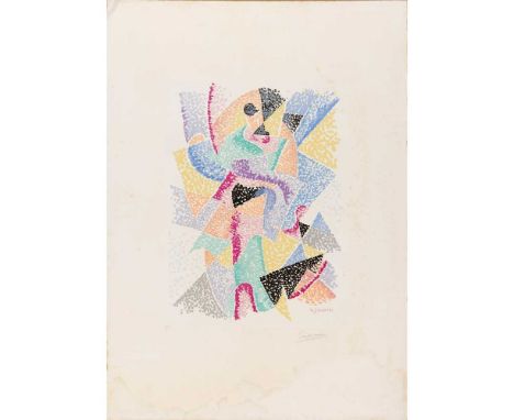 § Gino Severini (Italian 1883-1966) Arlecchino, 1965 signed in pencil (lower right) and numbered 70/80 (lower left)colour lit