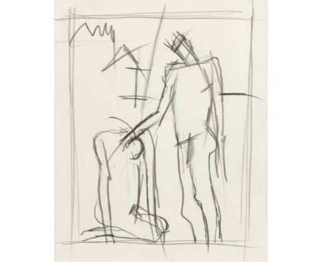 § Keith Vaughan (British 1912-1977) Two Figures signed K.V. with Estate stamp (lower right) pencil on paperDimensions:28cm x 