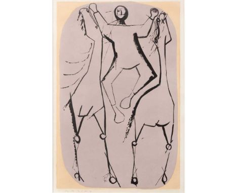 § † Marino Marini (Italian 1901-1980) Giocoliere, 1951 (Guastalla L32)  signed Marino (lower left) lithograph in colourProof 