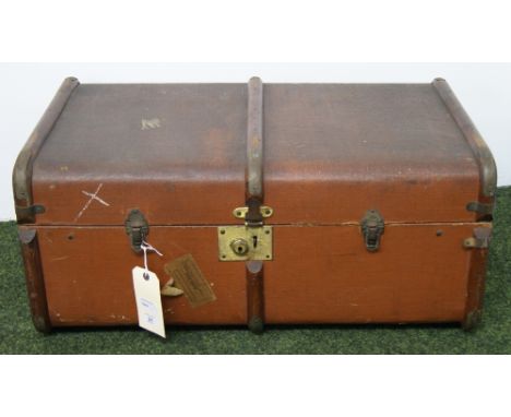 A vintage bound travel-trunk