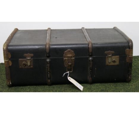 A vintage bound travel-trunk