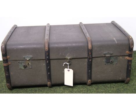 A vintage bound travel-trunk