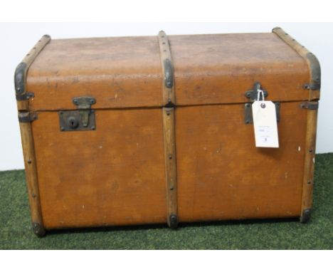 A vintage bound travel-trunk