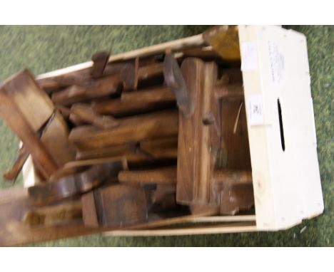 A selection of carpentry tools and planes 