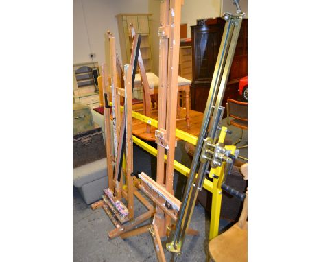 An artist's adjustable easel