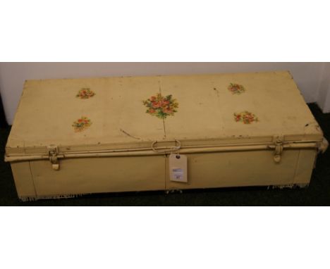 A vintage tin-trunk