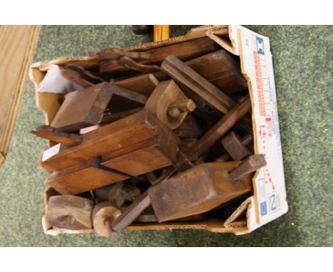 A selection of carpentry tools and planes 