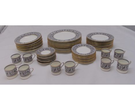 Wedgwood Florentine dinner service W4312 to include plates, bowls, cups and saucers (78)