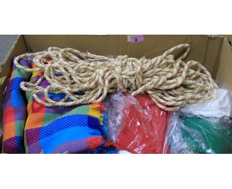 A box of textiles