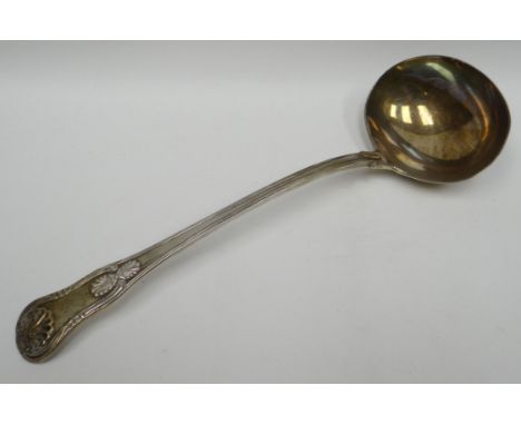 A heavy quality Queen's pattern silver punch-ladle, London 1829, by A B Savory, 9.9ozs