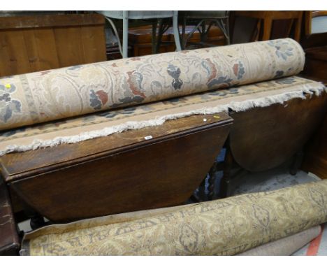 VINTAGE BARLEY TWIST GATE-LEG TABLE &amp; ANOTHER