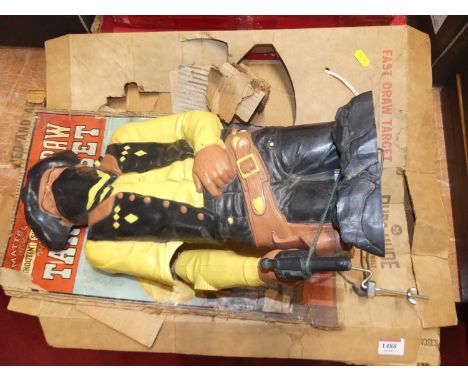 A Mattel Shooting Shell Fast-Draw Target set, housed in the remains of the original card box
