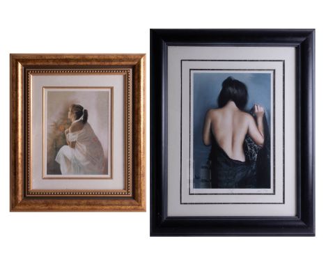 Domingo Carmen Gloria, (Barcelona), 'Portrait of Carla', signed edition print 732/850 40 x 26 together with another open prin