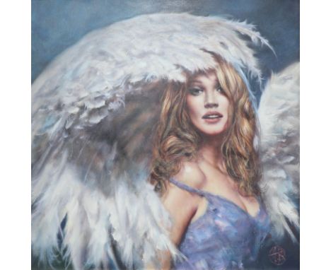 Hamish Blakely, oil on canvas 'Frivolous', 64cm x 64cm, framed. Provenance; Purchased at the 'Out Of Work Angels' Exhibition 