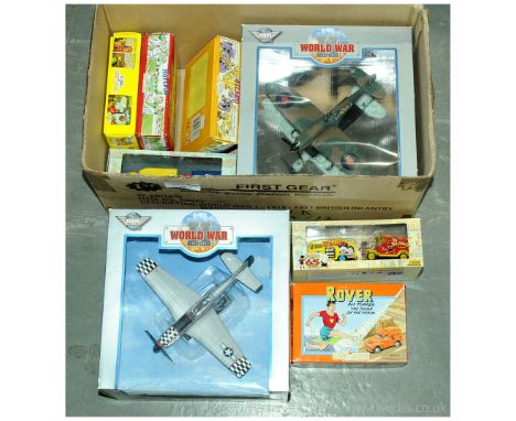 2 x Yatming 1/48th Scale WW2 Aircraft (1) USAF P51D Mustang "Big Beautiful Doll"; (2) RAF Supermarine Spitfire Mk.V Limited E