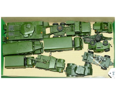 Dinky Military unboxed group to include Mighty Antar Tank Transporter with Centurion Tank; Scammell Recovery Tractor; Foden C