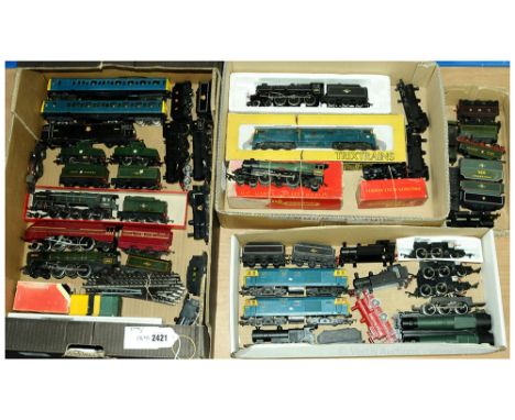 OO Gauge group of Locomotives &amp; Spare Parts by various manufactures including Triang  Hornby 4-6-2 Streamlined Coronation