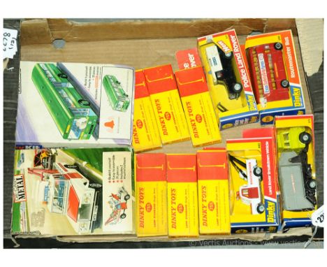 Dinky group to include 277 "Police" Land Rover; 289 London Transport Routemaster Bus; 442 Land Rover Breakdown Vehicle; 978 B