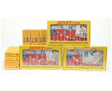 Dinky (Atlas Editions) to include 3 x 49d "Esso" Petrol Pumps and Sign; 2 x 40 Road Signs, plus 41, 49 and 3 x 593 Road Signs