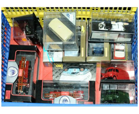 A mixed group to include Universal Hobbies Fordson Tractor; Ferguson Tractor; City Models CV010 Morris Delivery Van; Ixo Ford