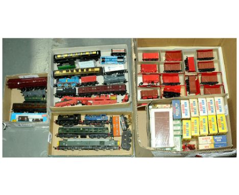 OO Gauge group of Locos &amp; Rolling Stock. Including Triang EMT2 Overhead Electric (missing pantograph springs and replacem