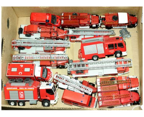 A group of Unboxed "Fire" Related Models by various manufacturer's including; NZG Fiat; Minichamps Deutz; Gama Turntable; plu