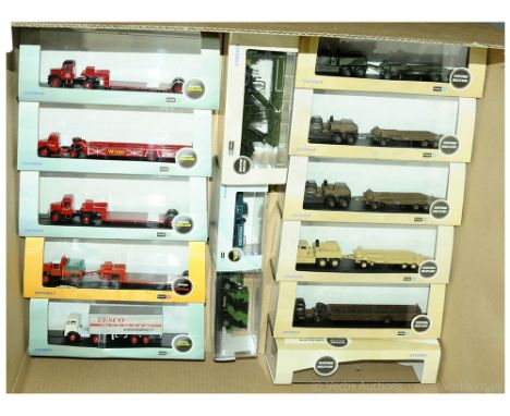 Oxford Diecast OO Gauge 1/76th scale group of Military &amp; Commercial Vehicles.  4 x British Army Diamond T Tank Transporte