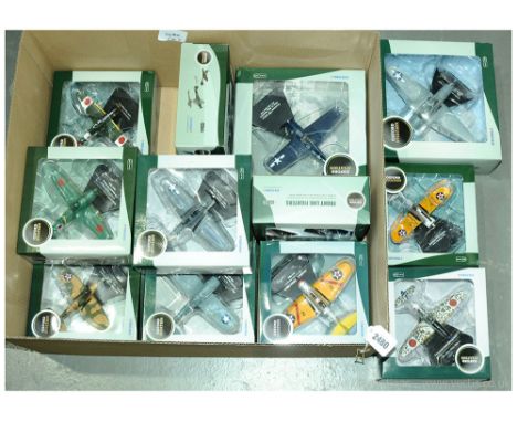 Oxford Diecast group of 1/72nd scale American &amp; Japanese WW2 Aircraft.  American Aircraft include Douglas Dauntless, Grum