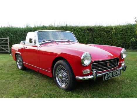 1970 MG Midget, 1293 cc. Registration number ARR 183H. Chassis number GAN5/ 80533 G. Engine number see text. Back in the 1920