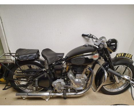 1954 Royal Enfield Model G, 350cc. Registration number JVY 308. Frame number G31679. Engine number G31679. The Redditch facto
